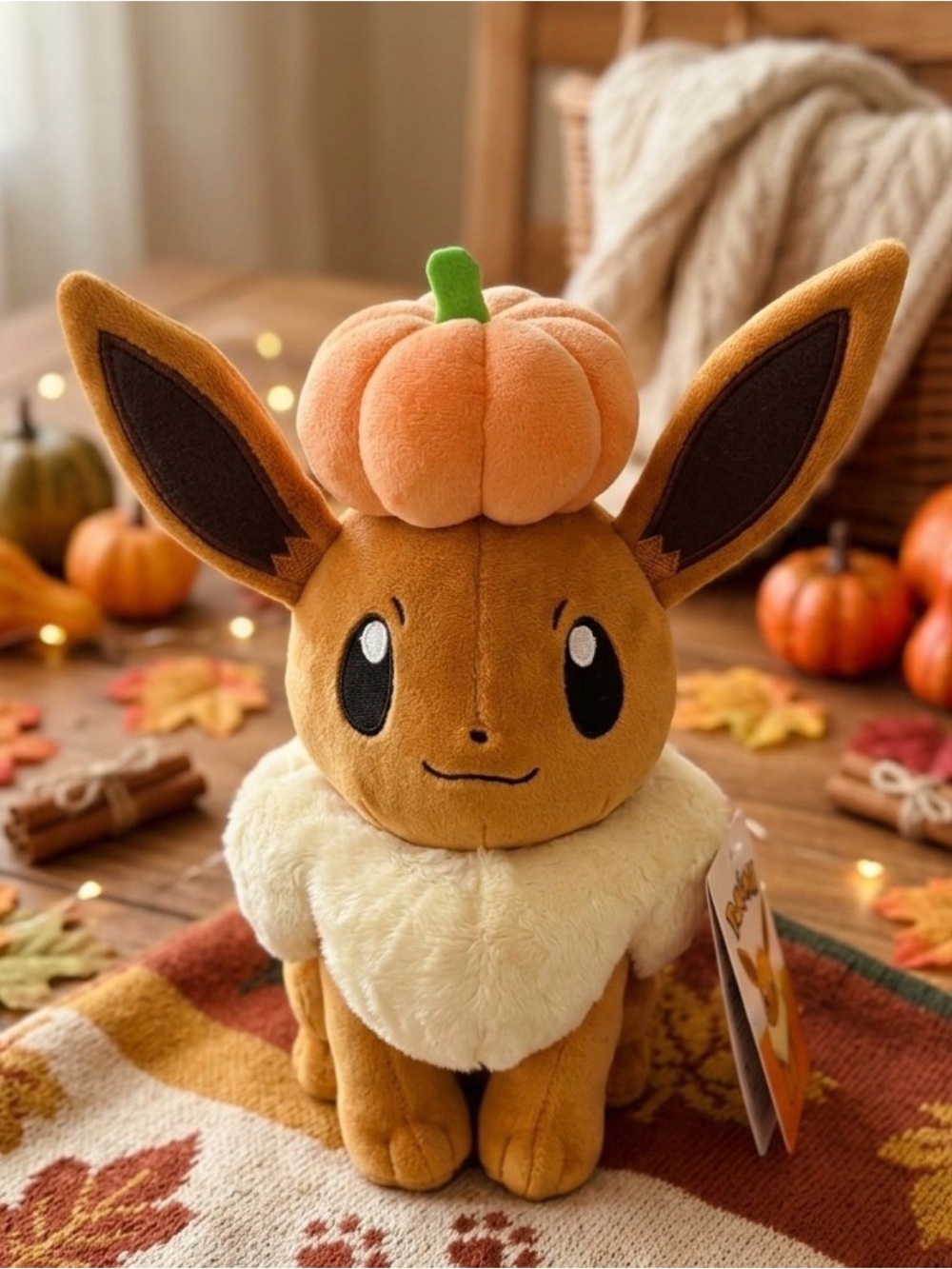 Eevee Plush Halloween Pumpkin Hat Costume Plush Stuffie